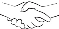 Handshake graphic